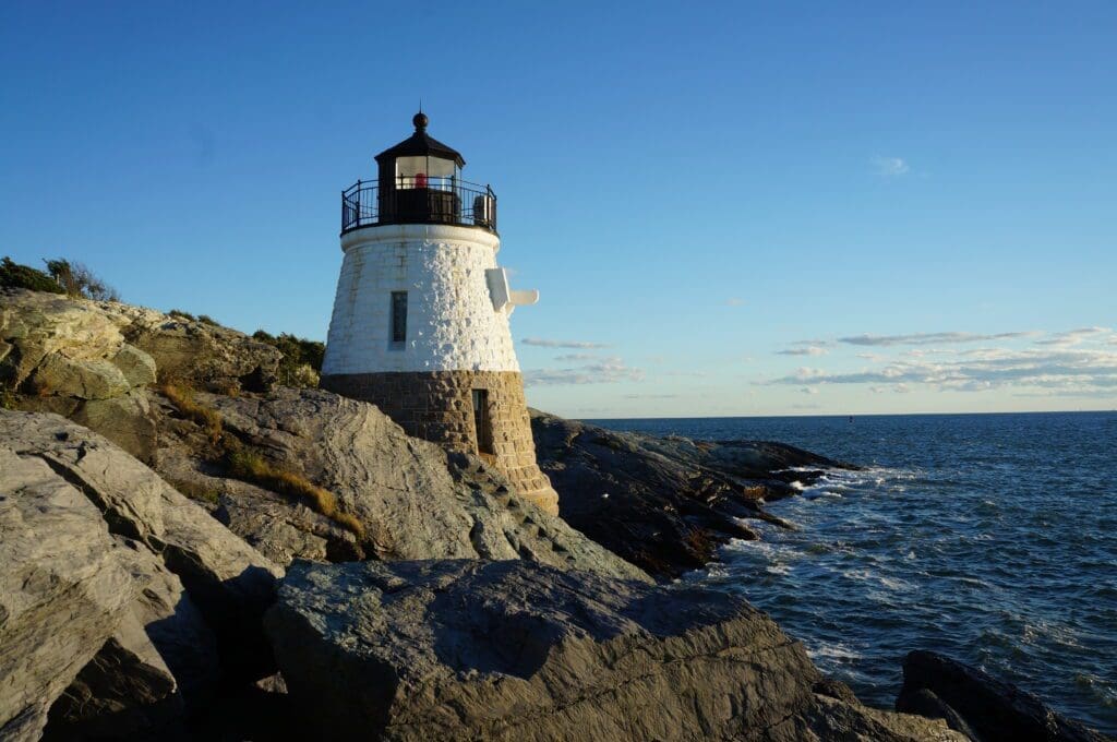Home Coastal lighthouse by ocean