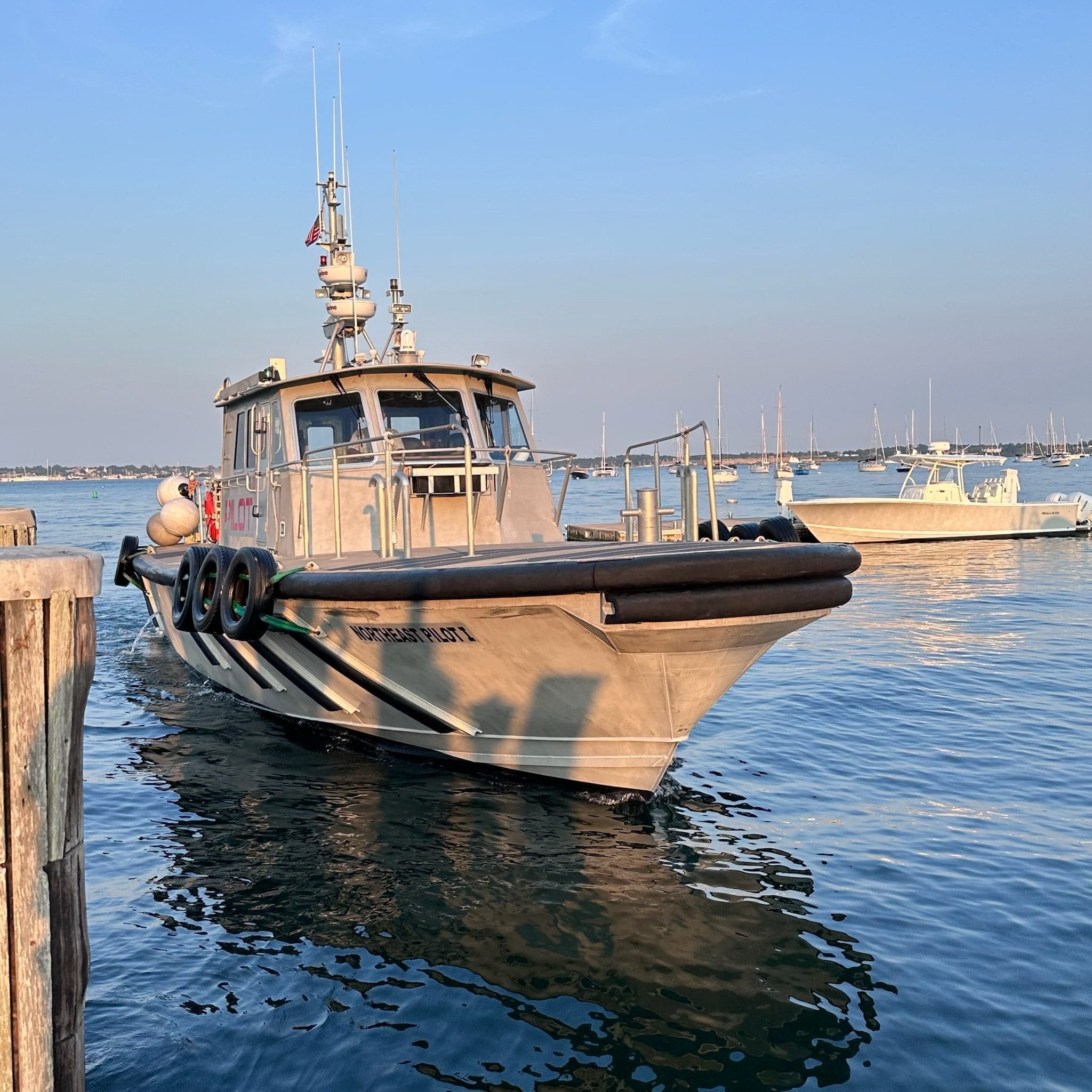 About Pilot boat on the water