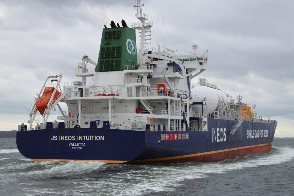 Operations & Resources Large cargo ship on water